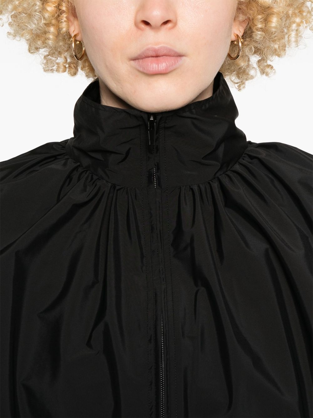 gathered-neck jacket - 5