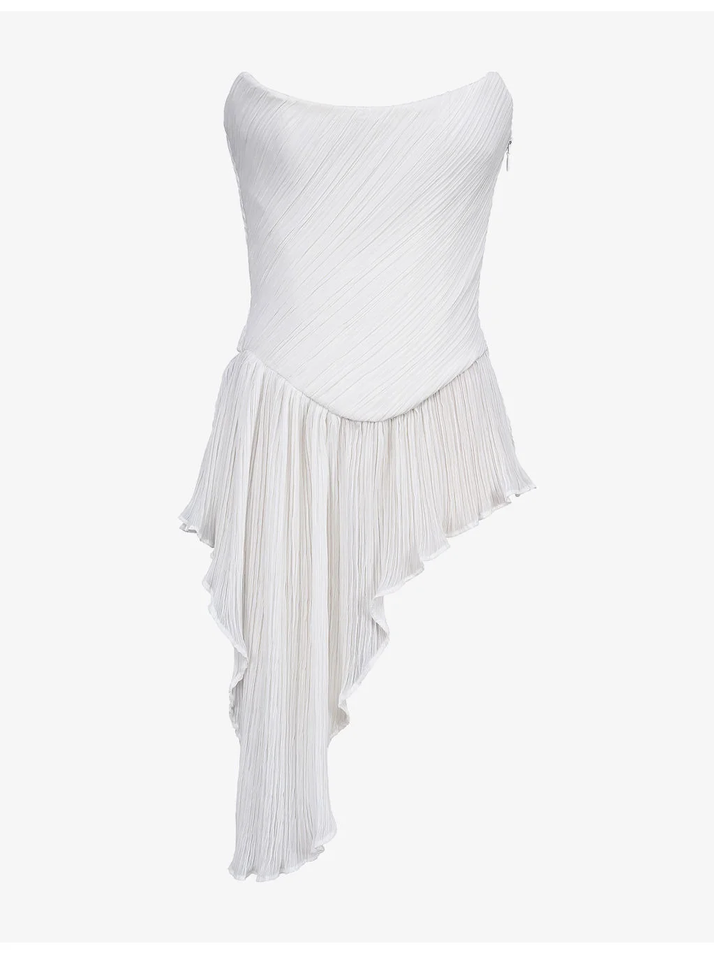 Renata Micro-Pleat Strapless Woven Top - 1