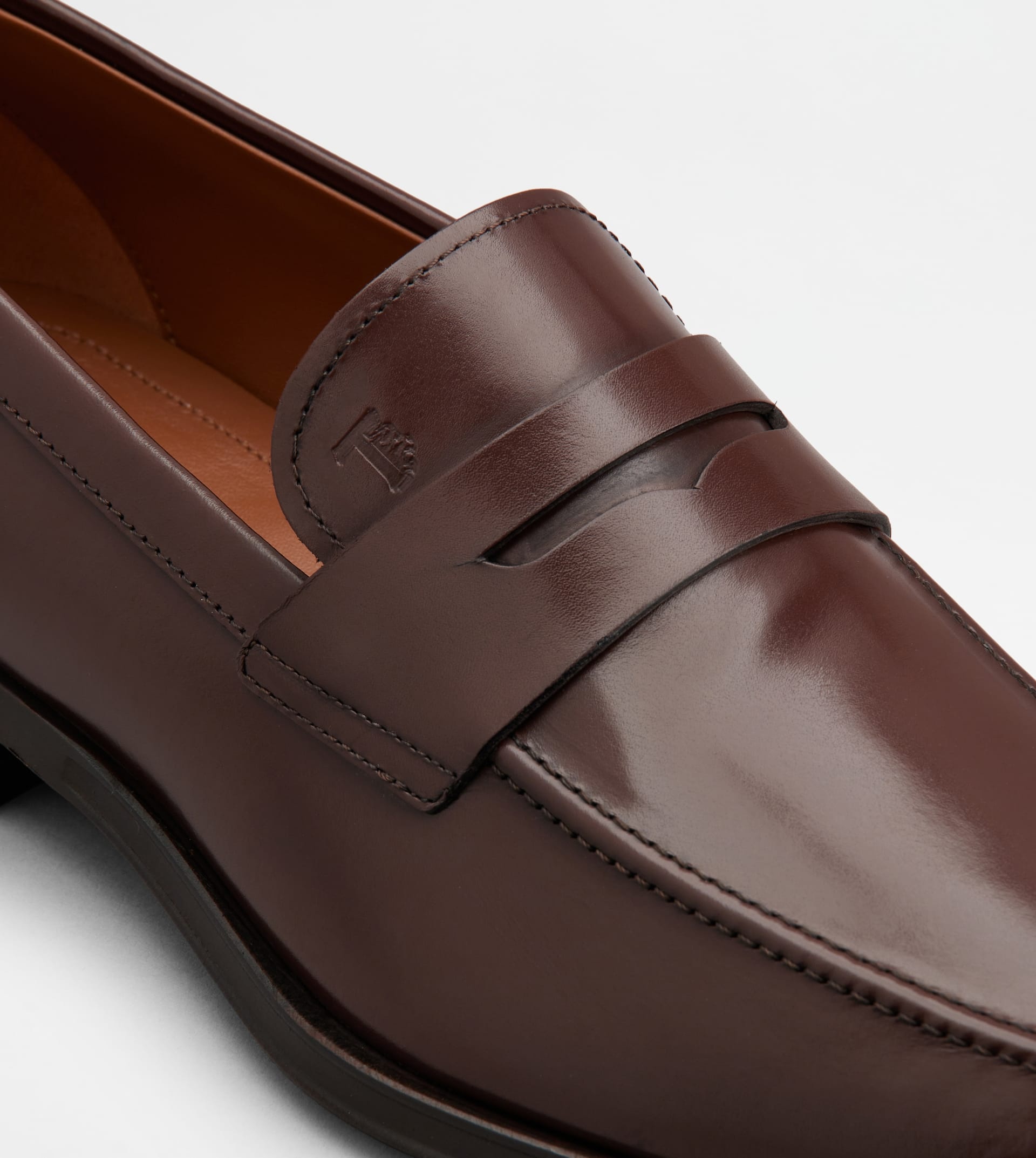 LOAFERS IN LEATHER - BROWN - 5