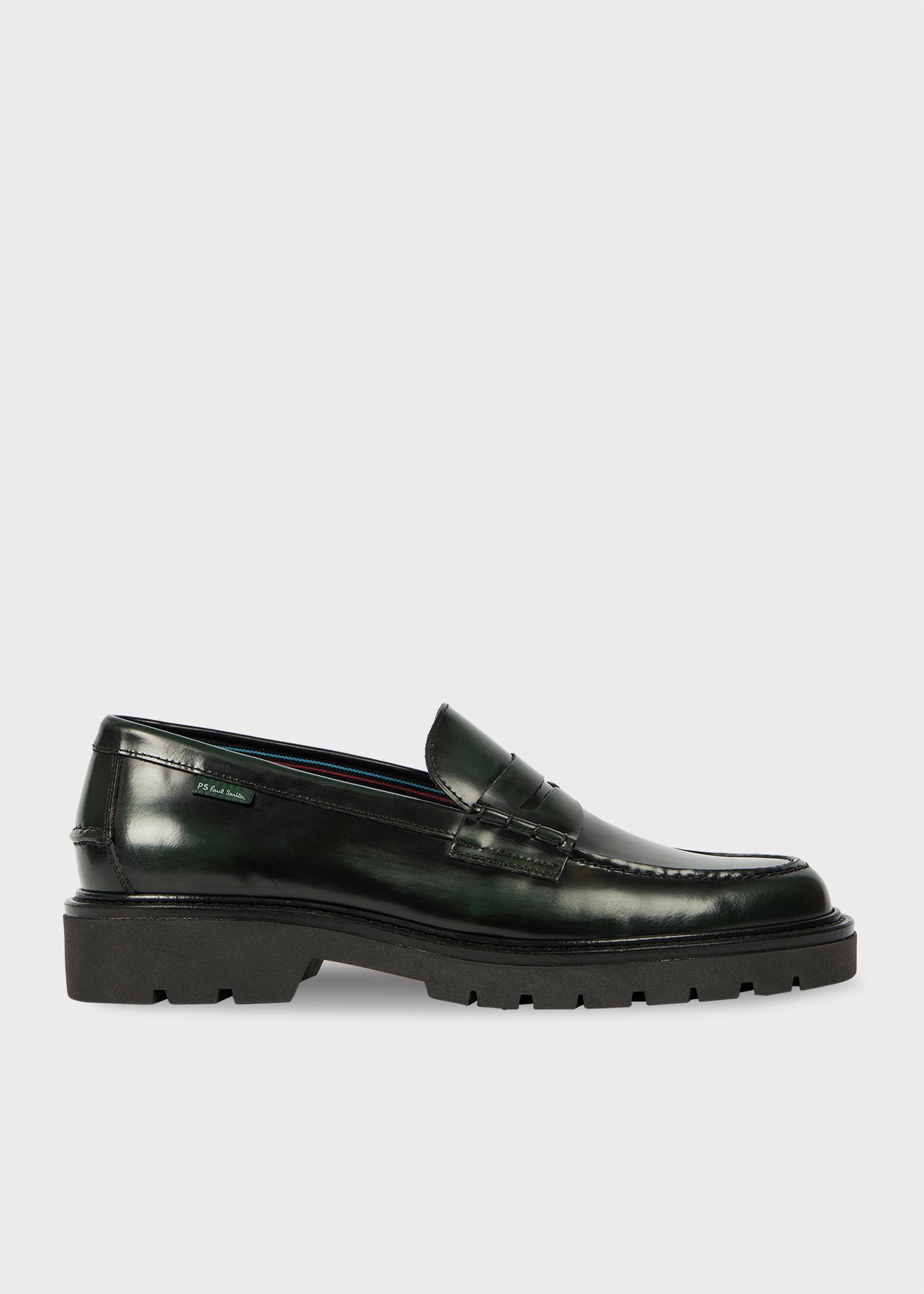 Dark Green Leather 'Bolzano Loafers - 1