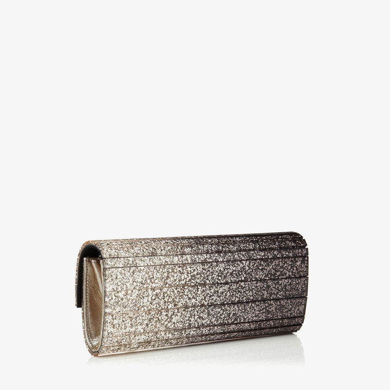 Sweetie Black and Champagne Dégradé Glitter Acrylic Clutch Bag 6