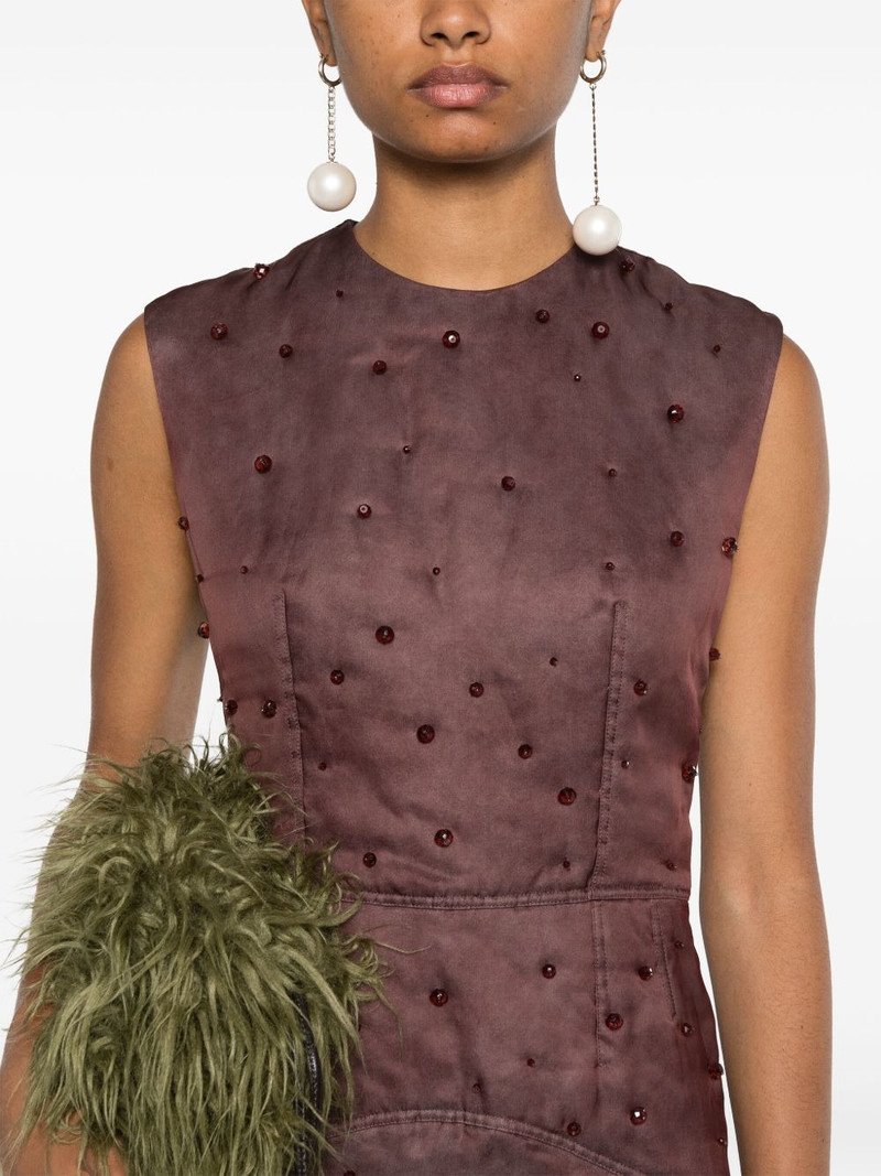 silk padded midi dress 5