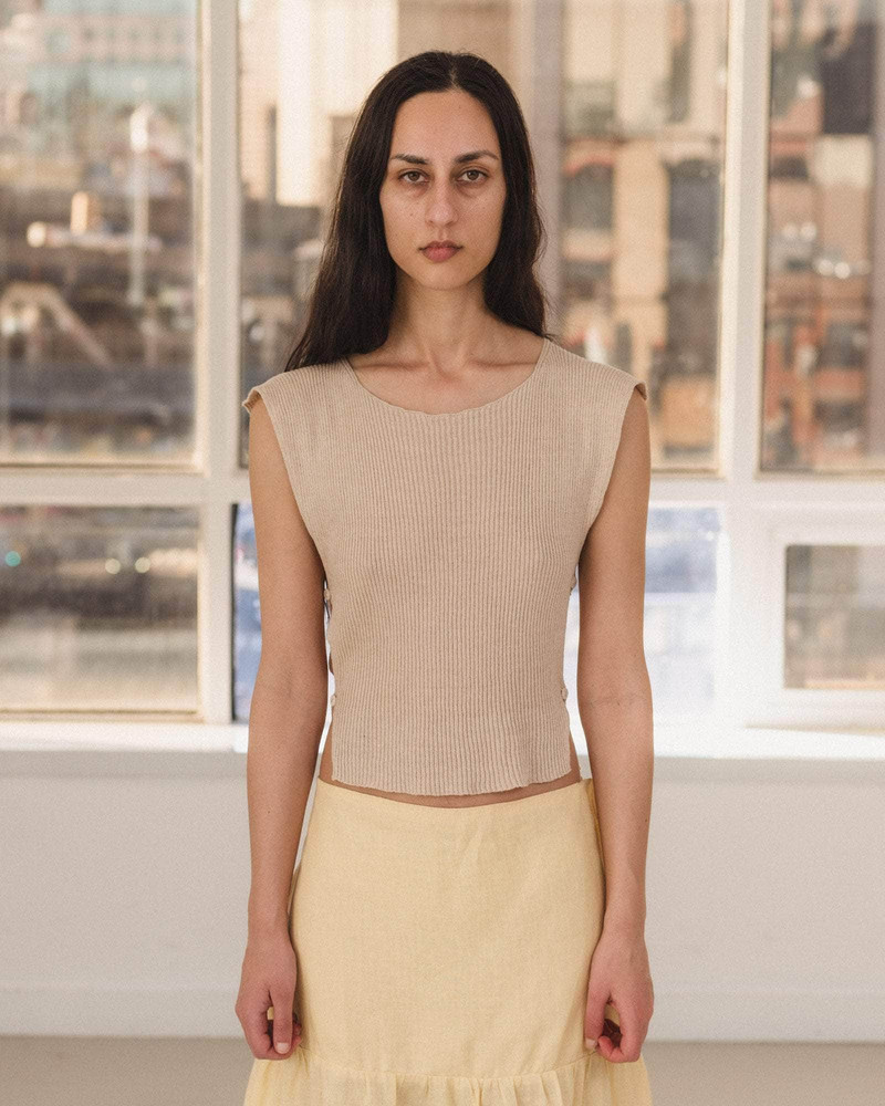 Franca Top - Linen Cotton Rib 1