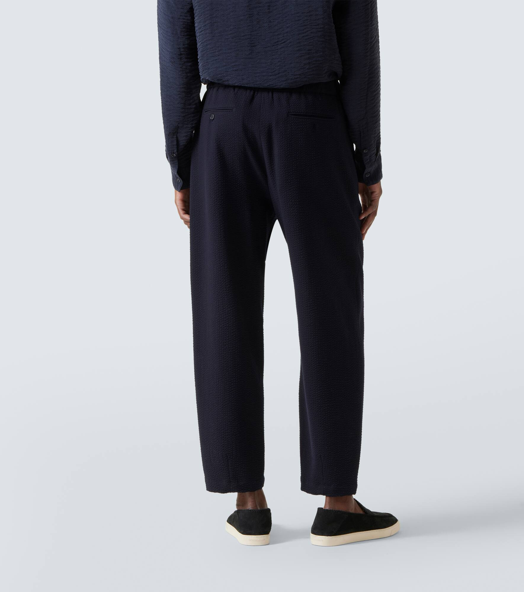 Wool and cashmere-blend straight pants - 4
