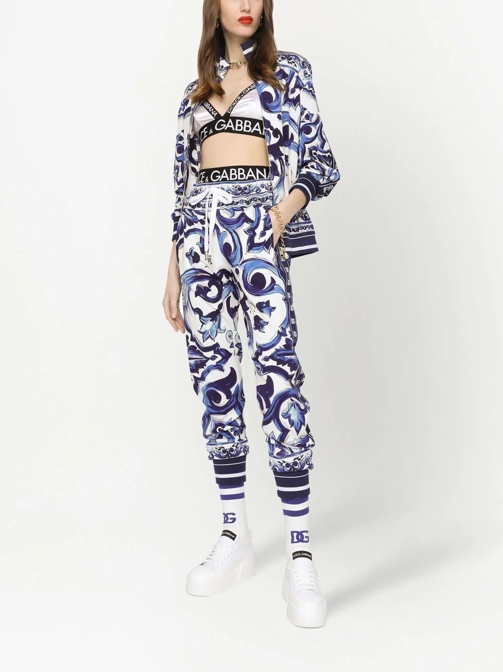 Majolica-print bomber jacket - 2