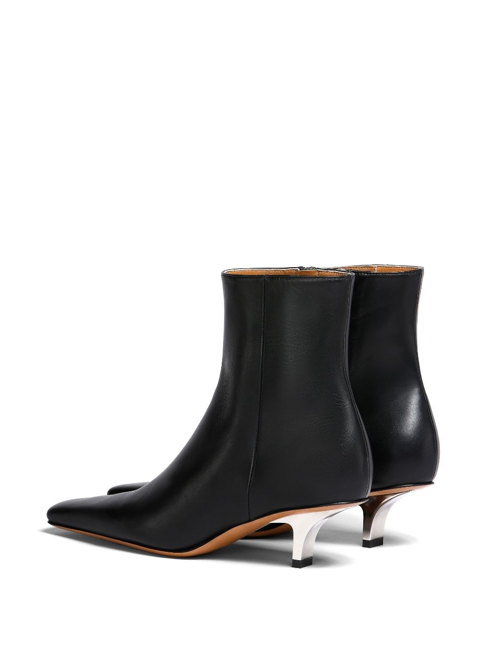 kitten-heel leather ankle boots - 3