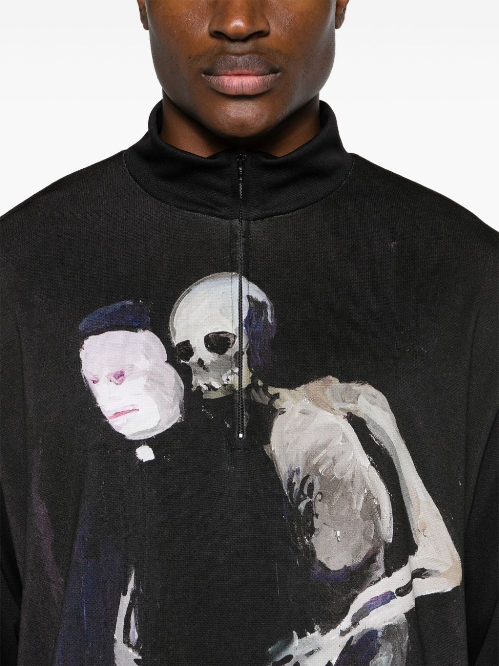 graphic-print textured sweatshirt - 5