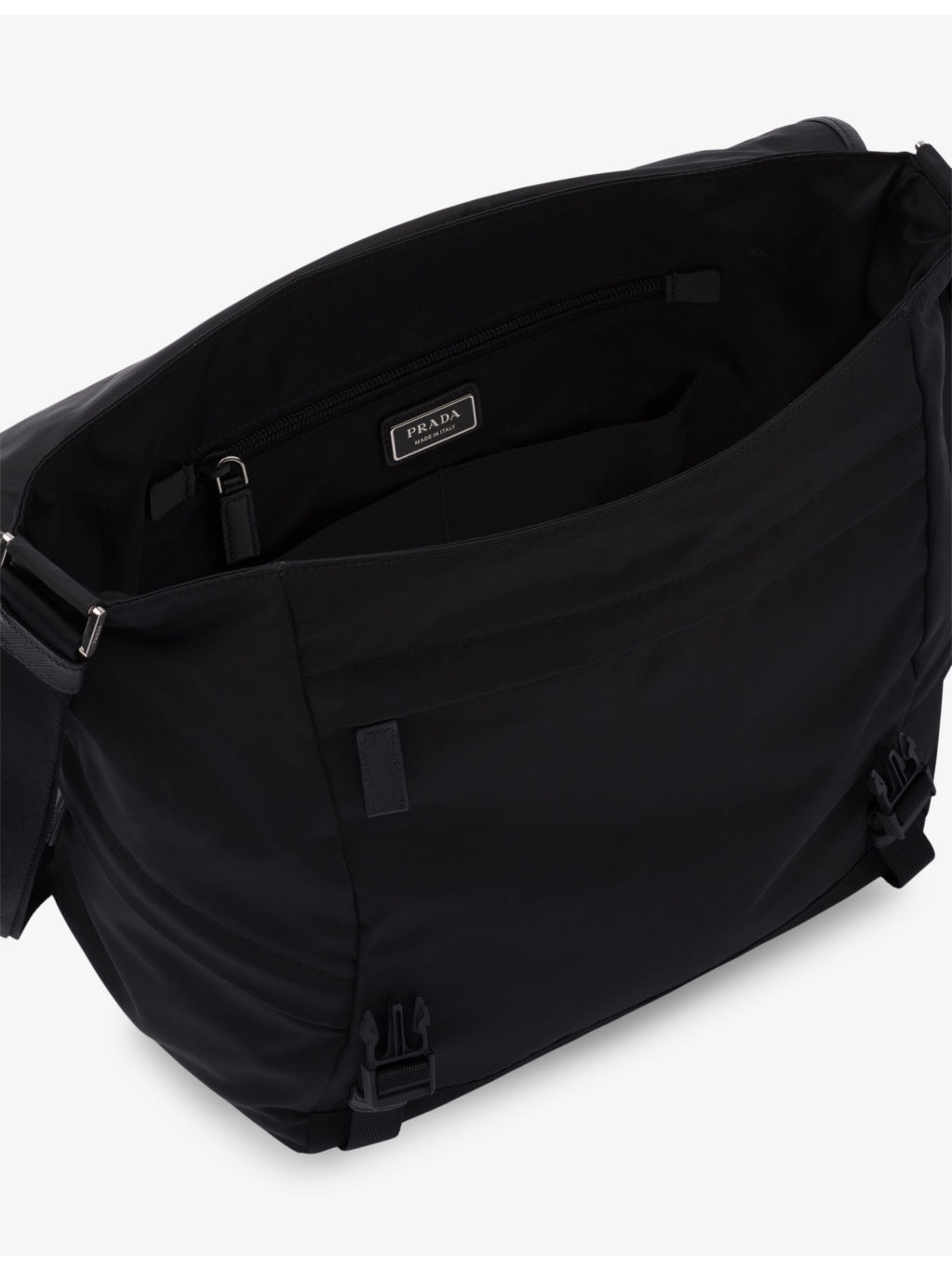 Re-Nylon buckled recycled-nylon and leather cross-body bag - 4