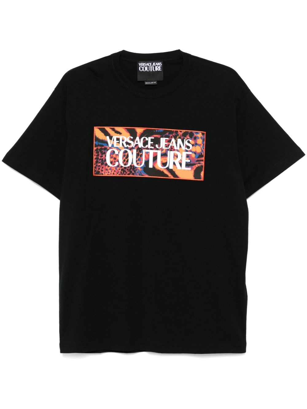 VERSACE JEANS COUTURE logo-patch T-shirt | REVERSIBLE