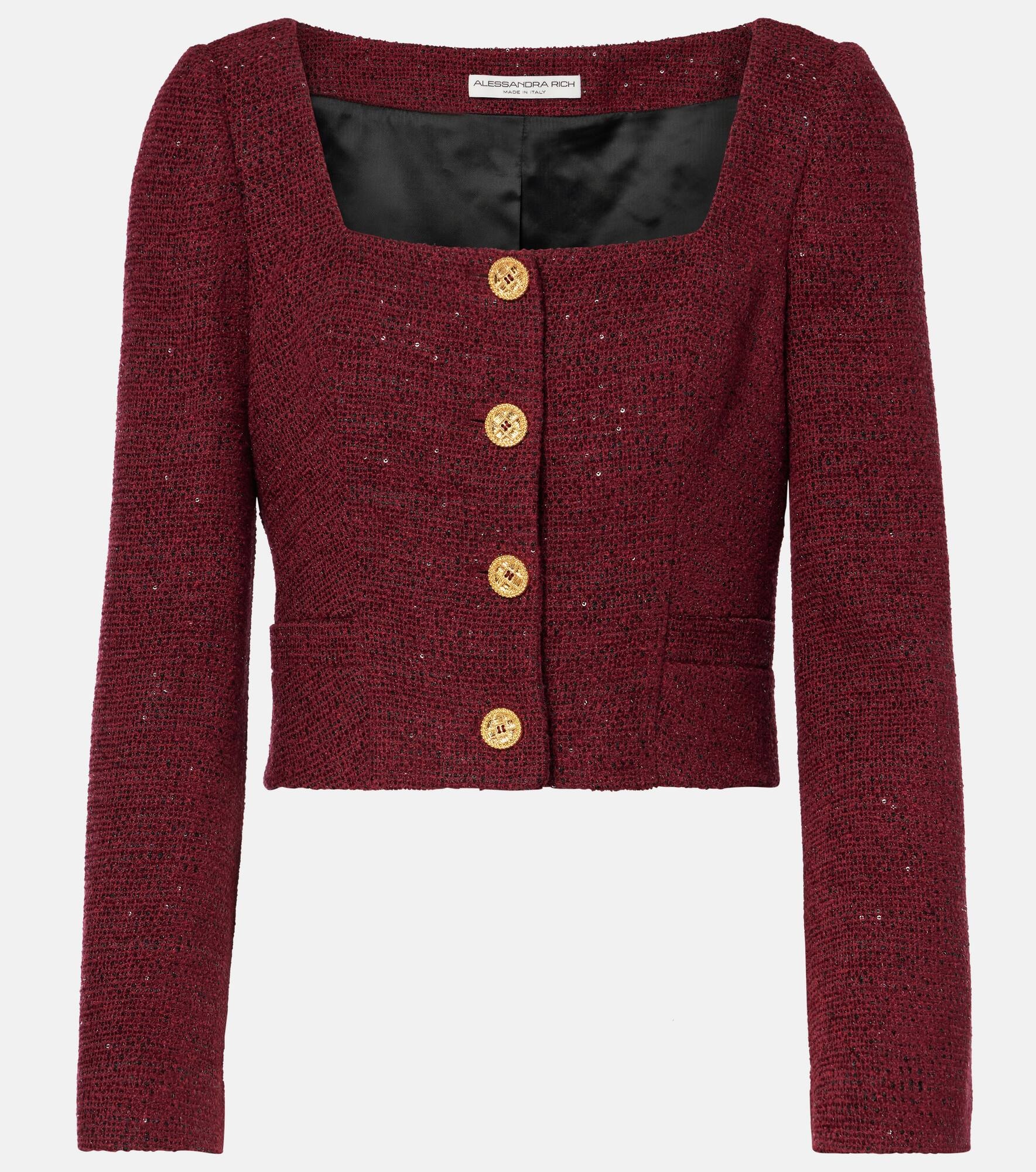 Sequined tweed jacket - 1