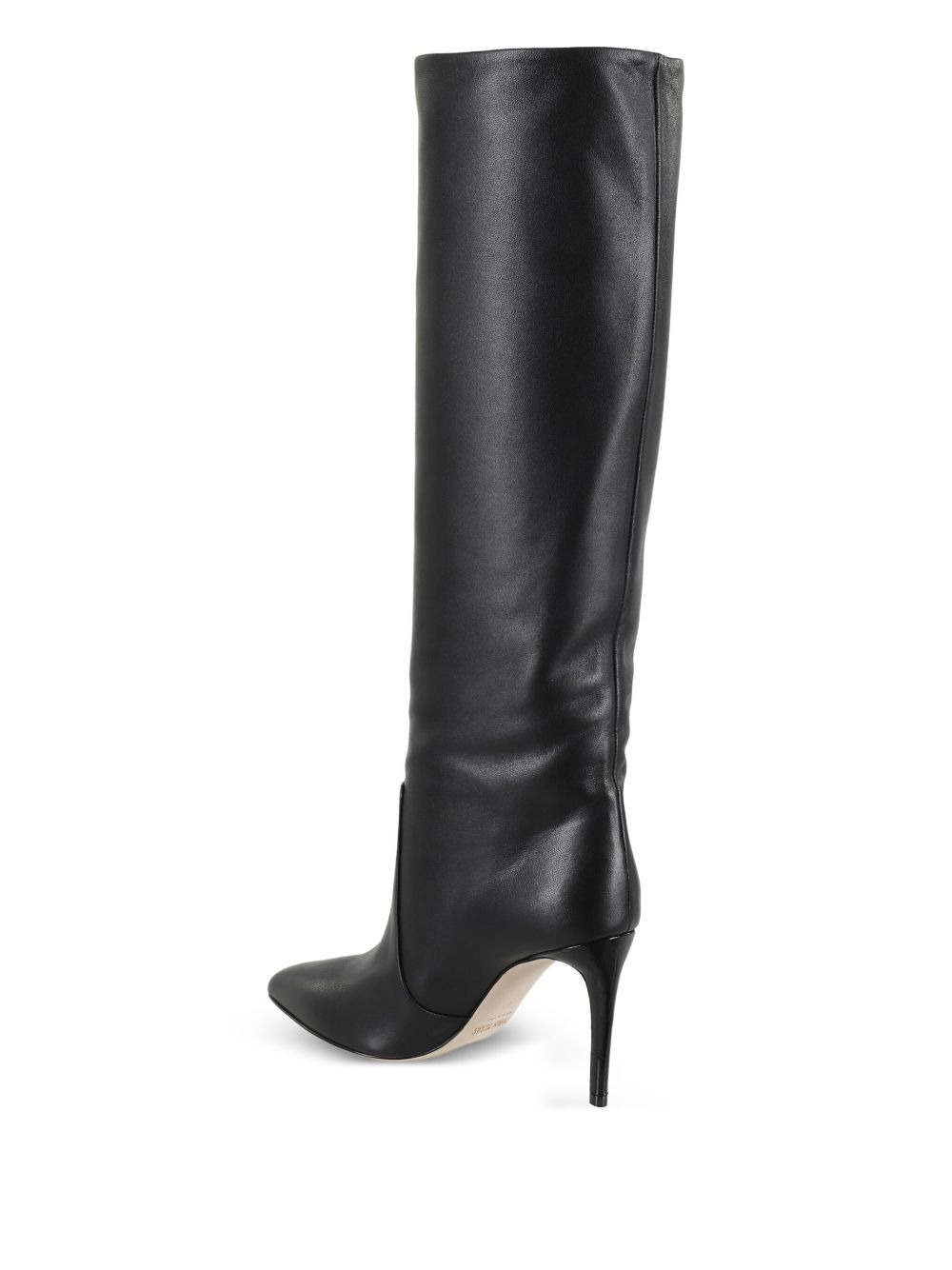 leather pointed-toe knee-high boots - 3