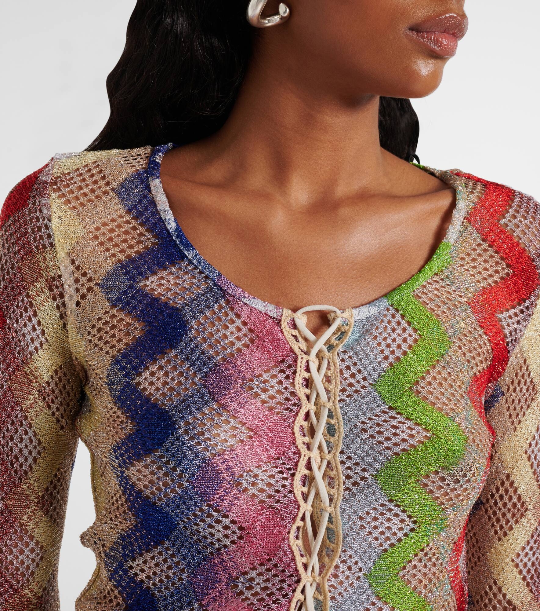 Zig Zag crochet crop top - 4