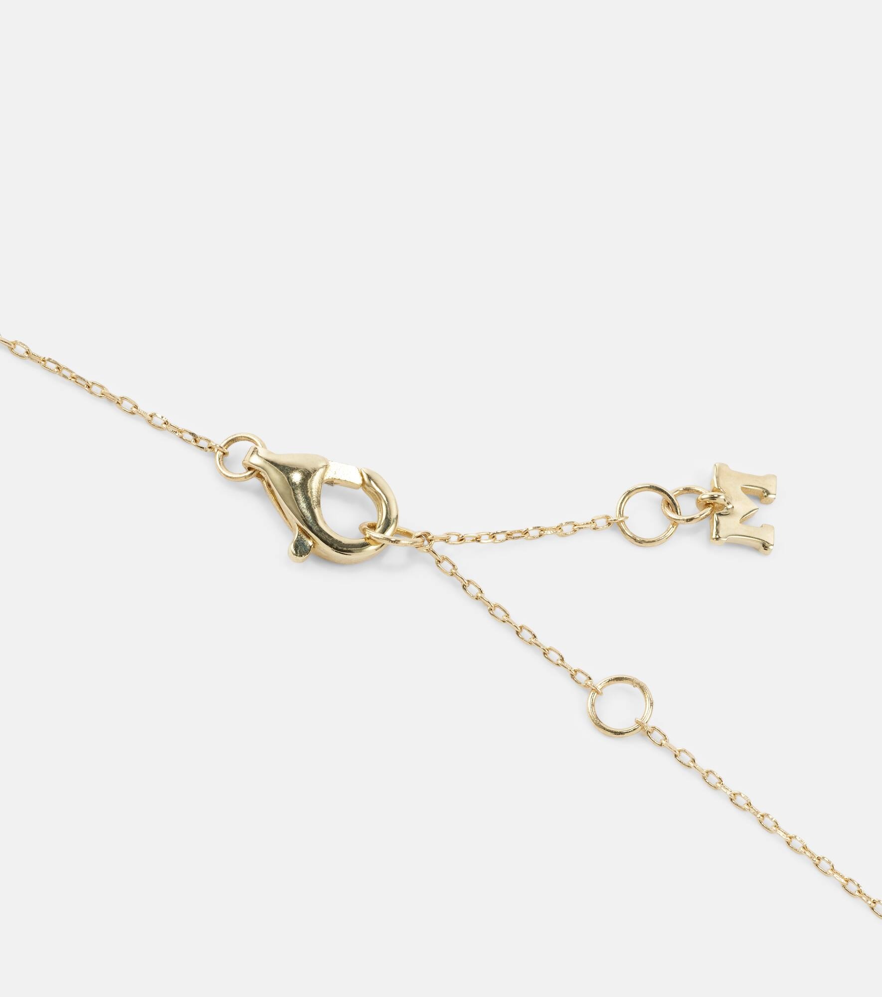 14kt gold bracelet with Baroque pearl and diamonds - 2