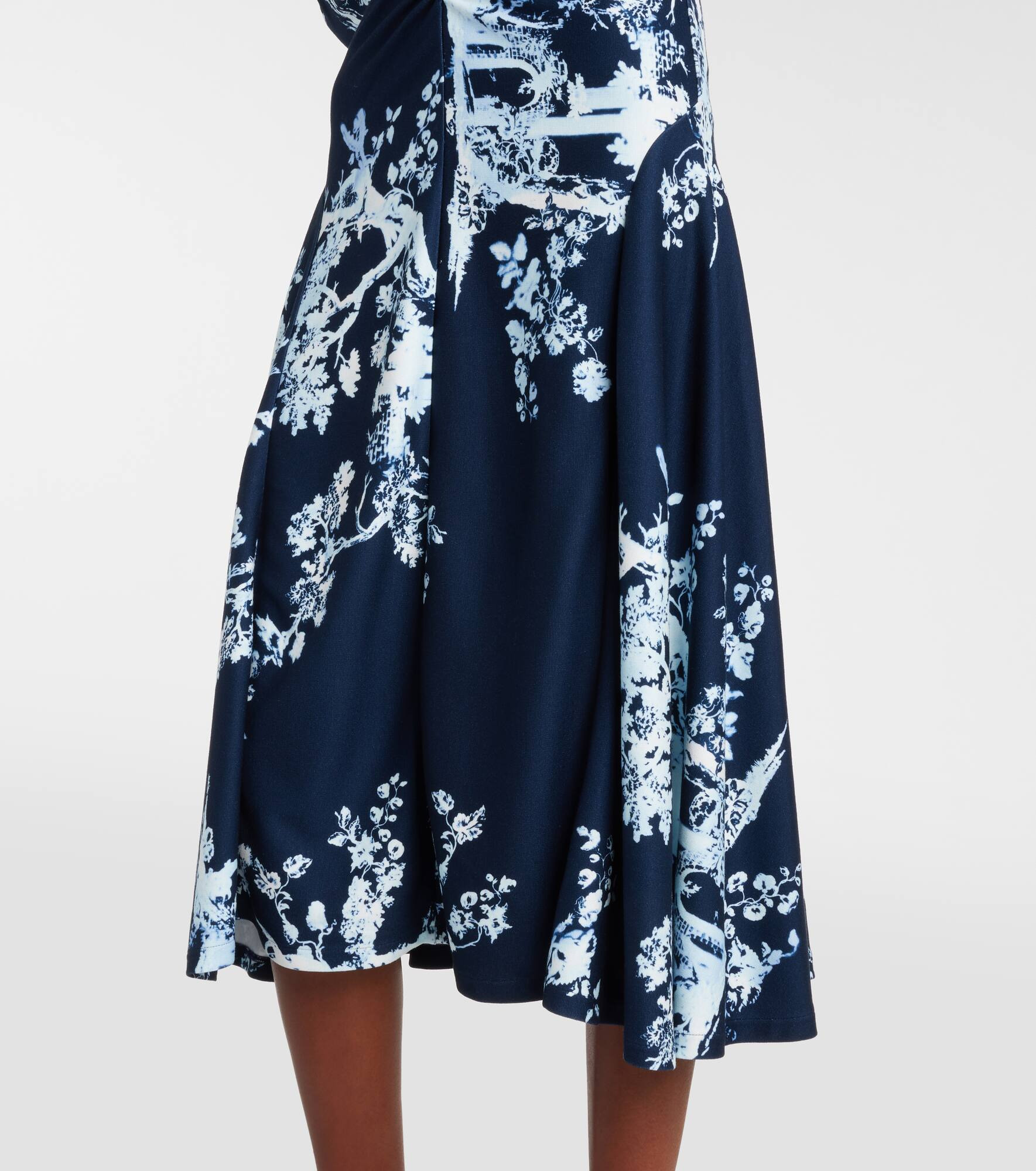 Floral gathered midi dress - 5