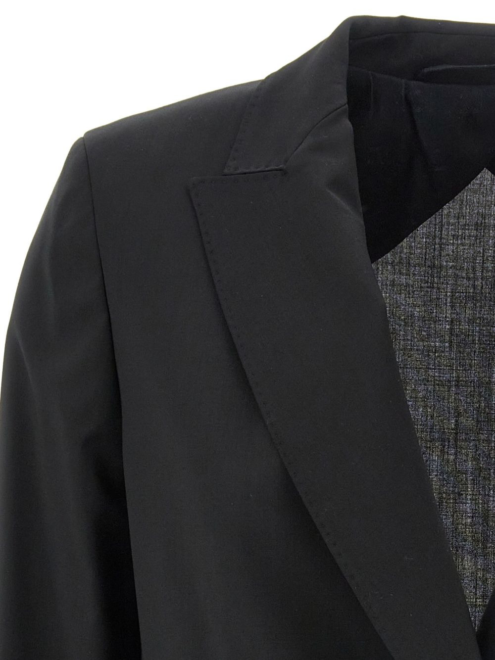 double-breasted wool blazer - 3