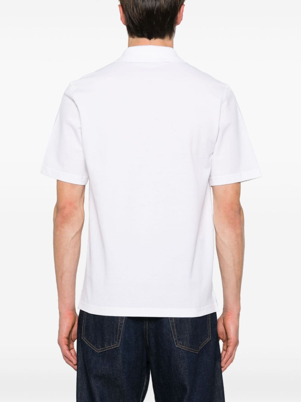 logo-embroidered piquÃ© polo shirt - 4