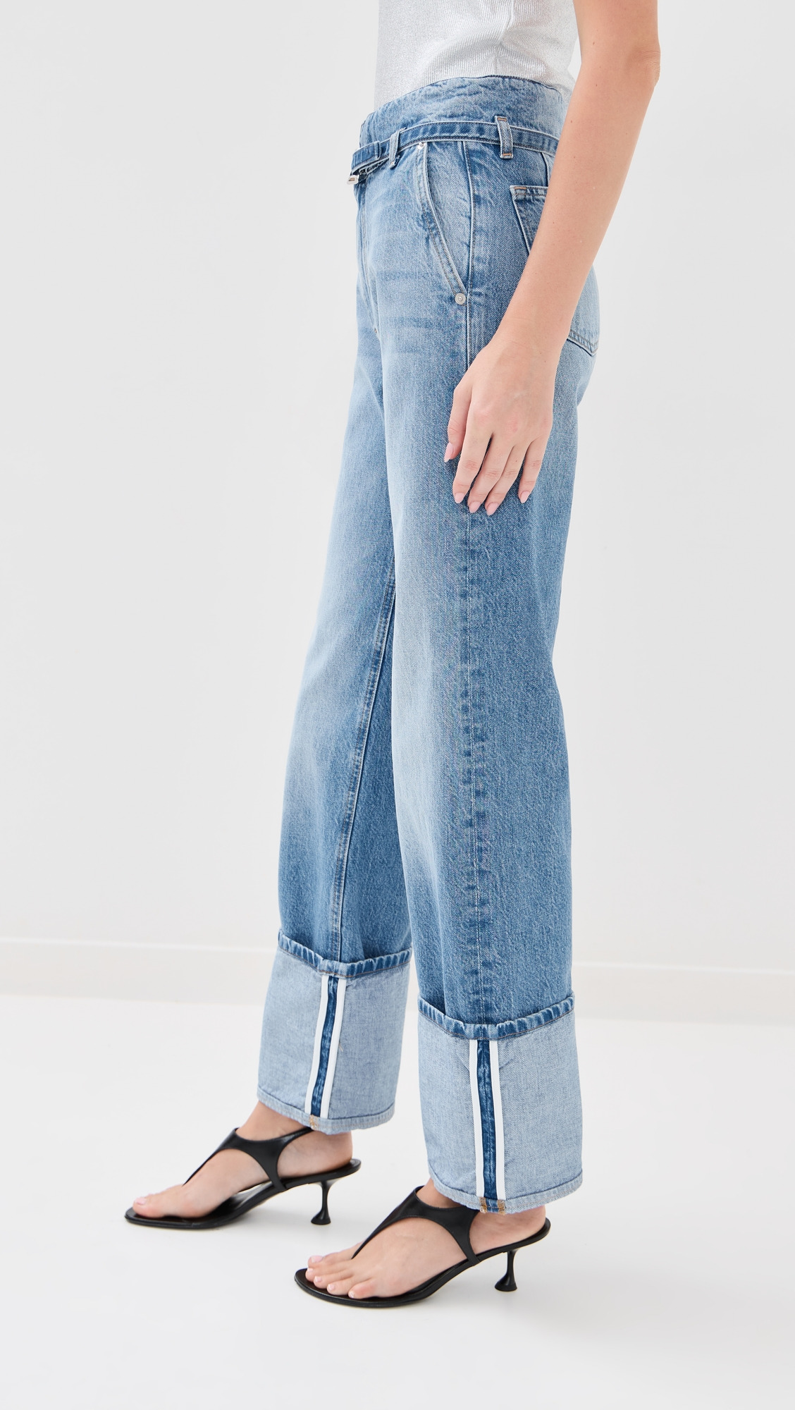 The Alexa Cuffed Jean with Combo Waistband - 3