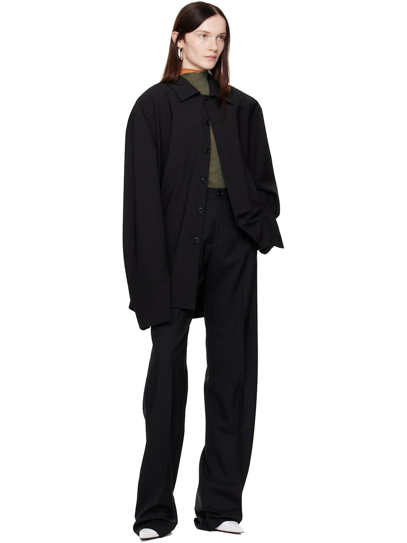 MARIE ADAM-LEENAERDT Black Padded Shoulder Jacket outlook