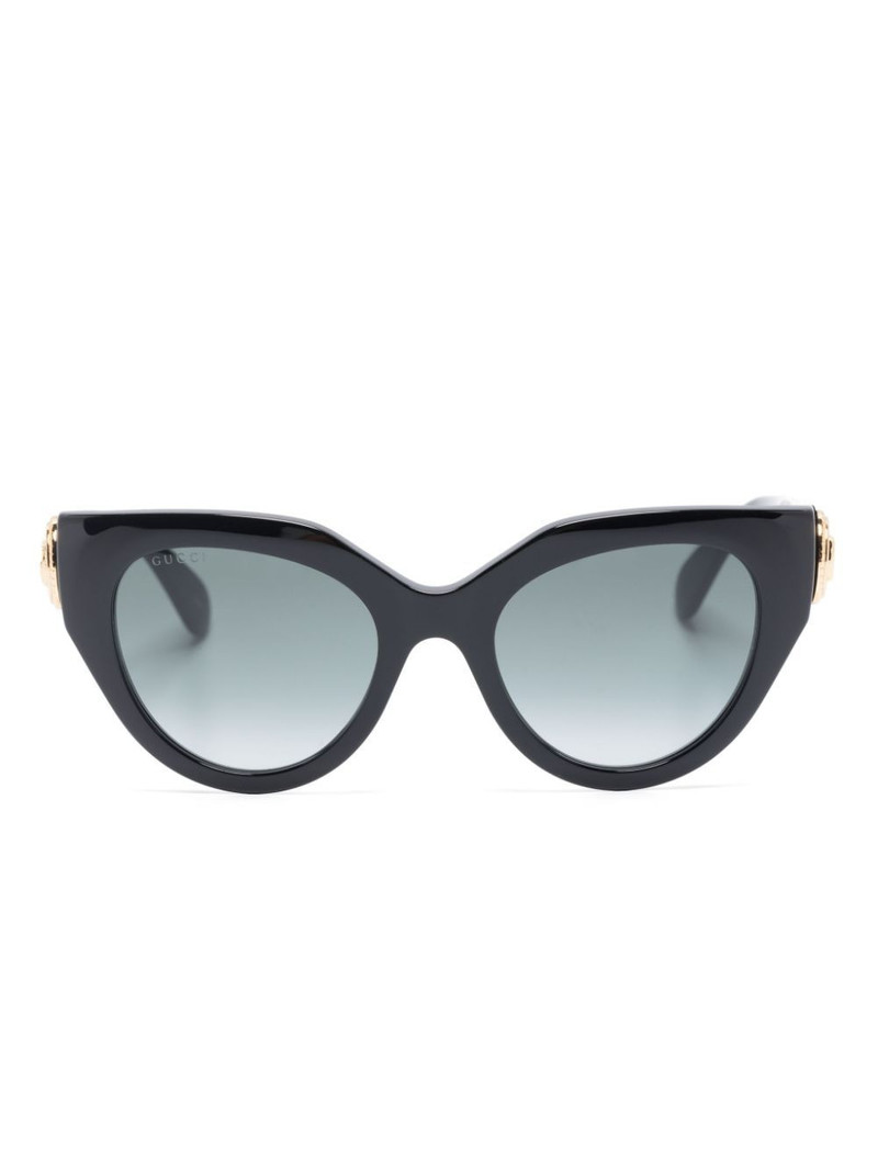logo-plaque cat eye-frame sunglasses 1