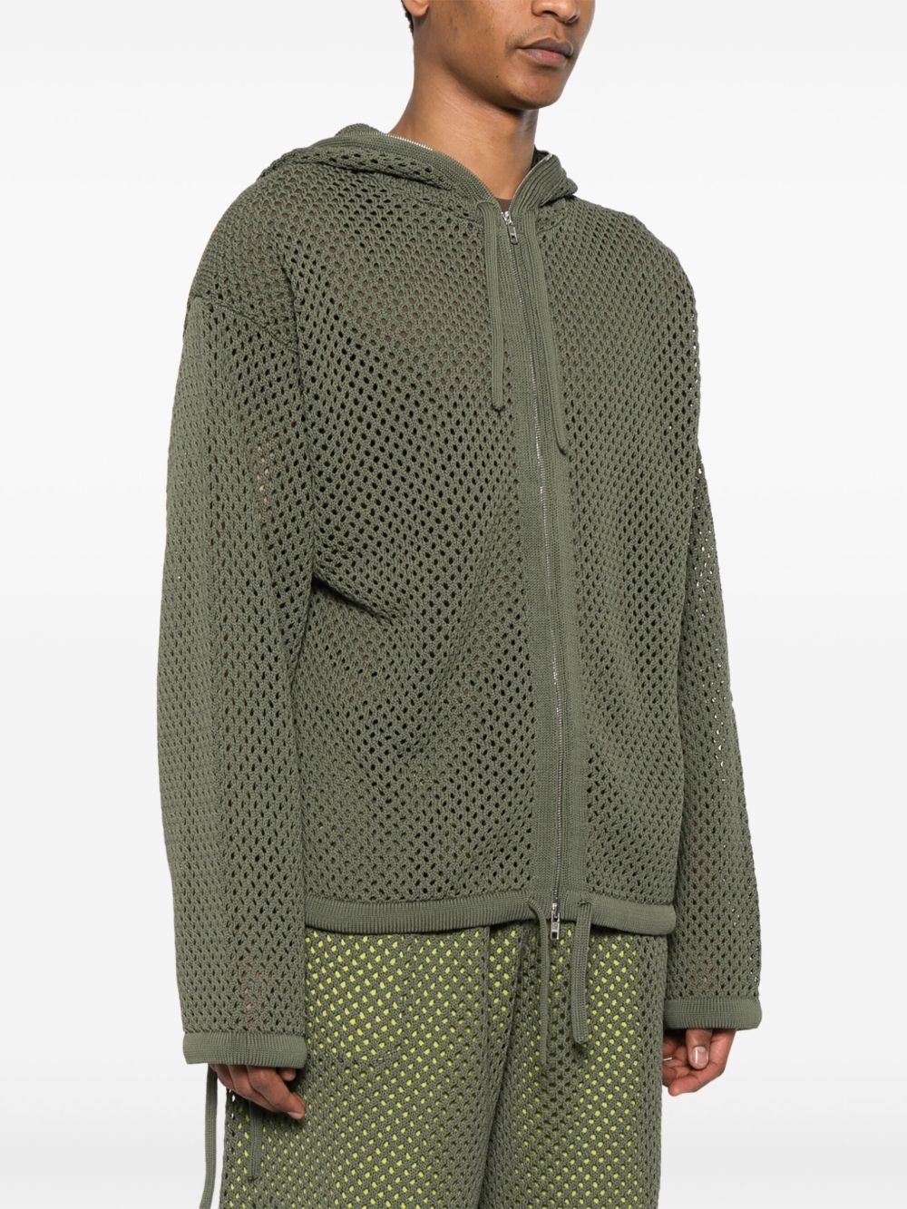 hooded mesh jacket - 3