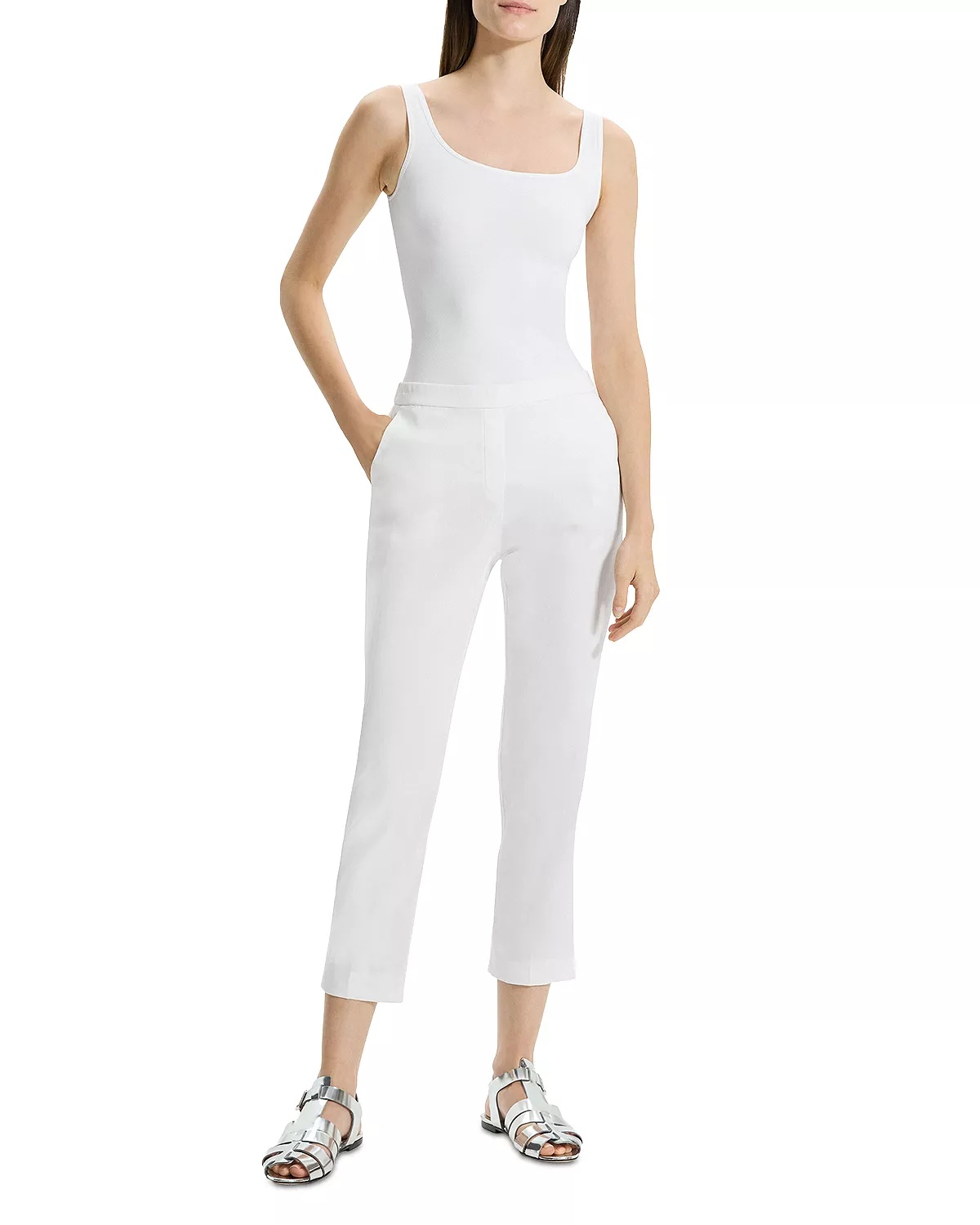 Treeca Slim Cropped Trousers - 2