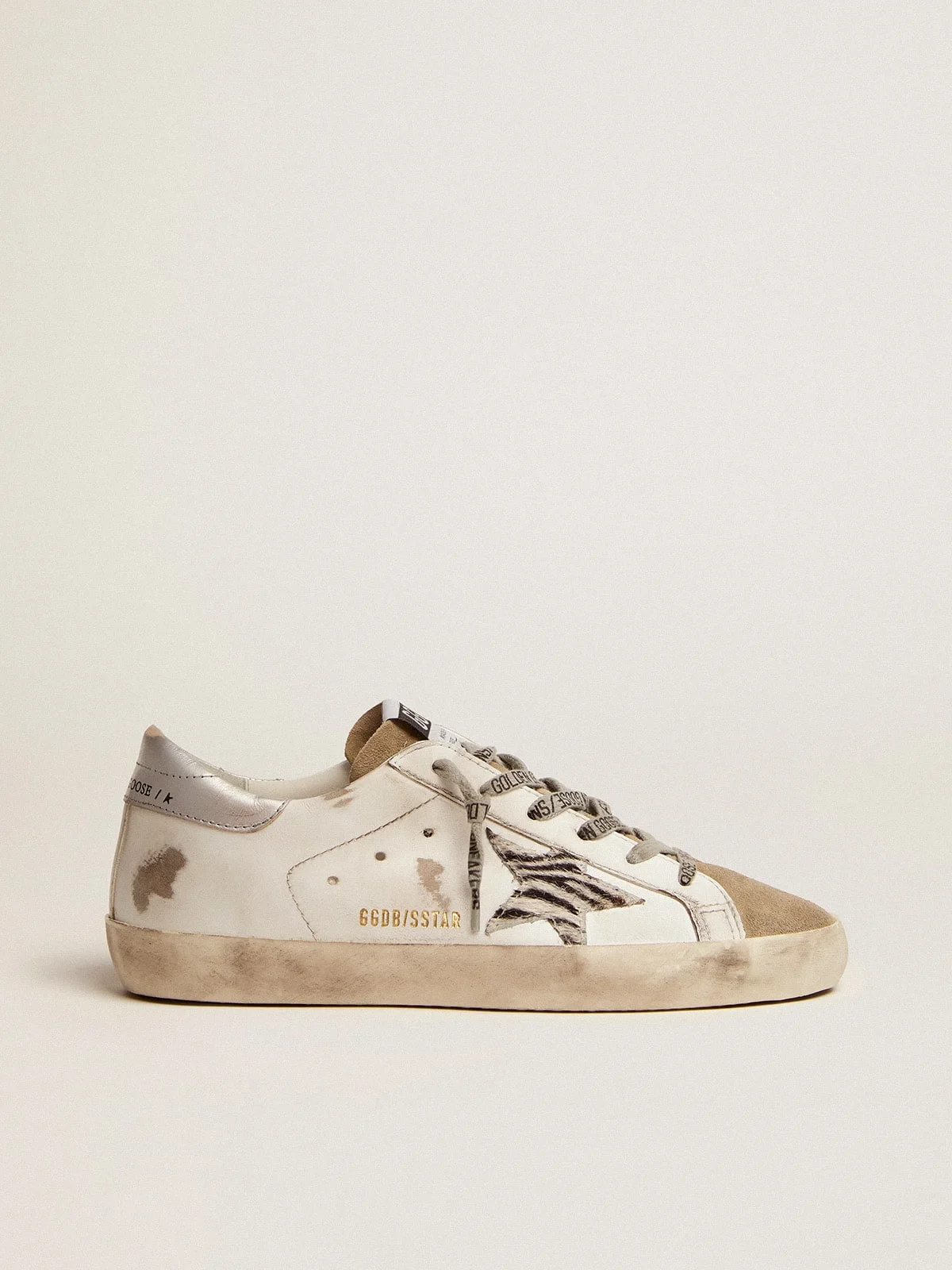 Super-Star sneakers with zebra-print pony skin star - 1