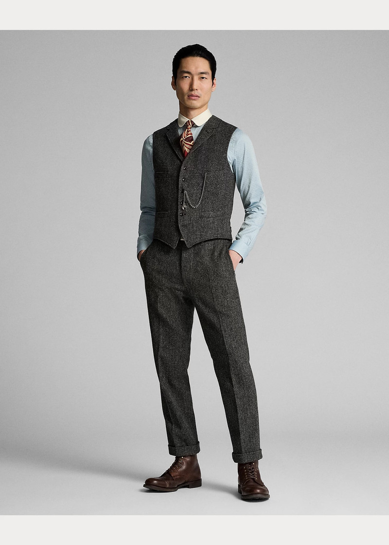 RRL by Ralph Lauren Slim Fit Wool Herringbone Suit Trouser outlook