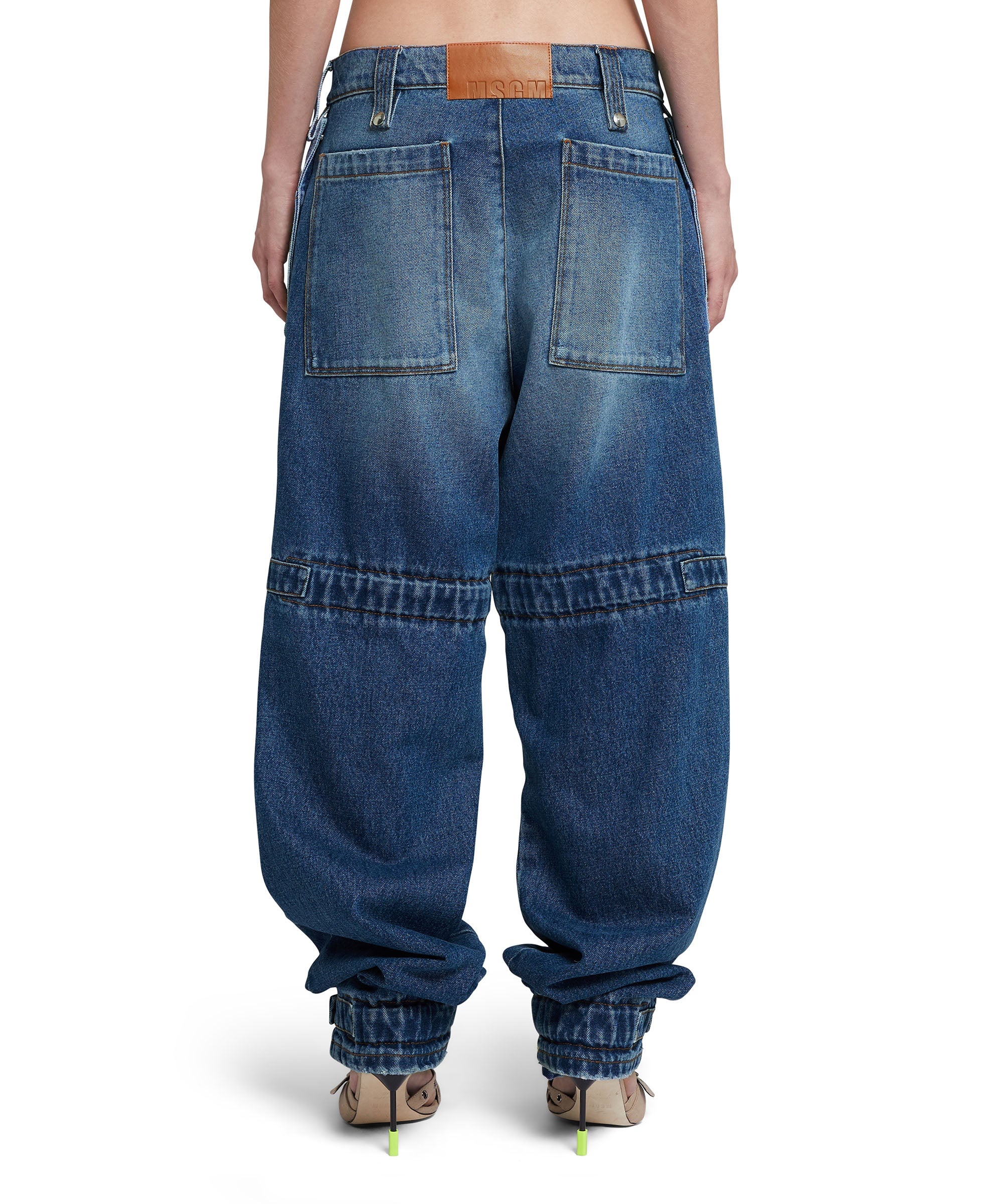 Blue denim cargo pants - 3