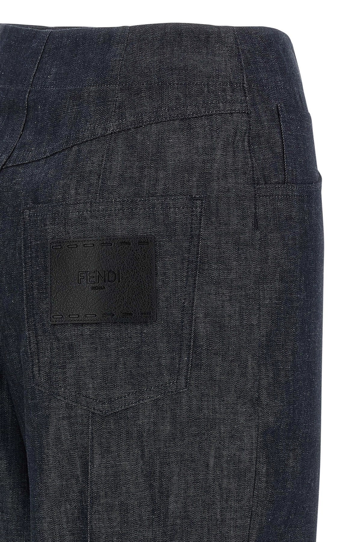 Fendi Women 'Fendi Roma' Patch Jeans - 4