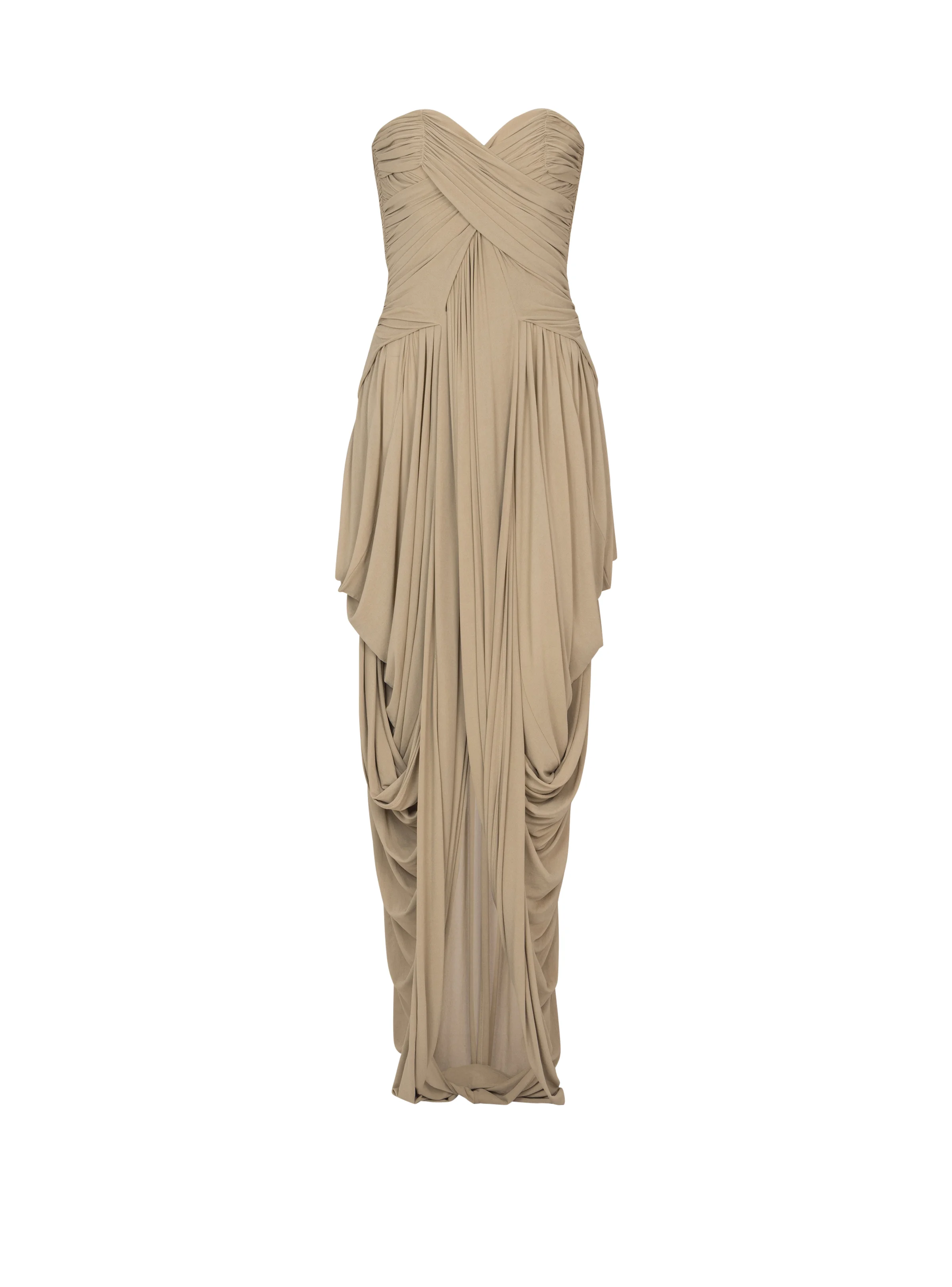 Draped strapless jumpsuit - 1