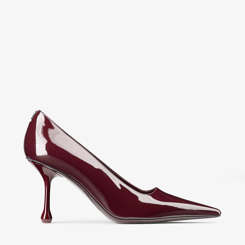 Ixia 80 Garnet Patent Leather Pumps 1
