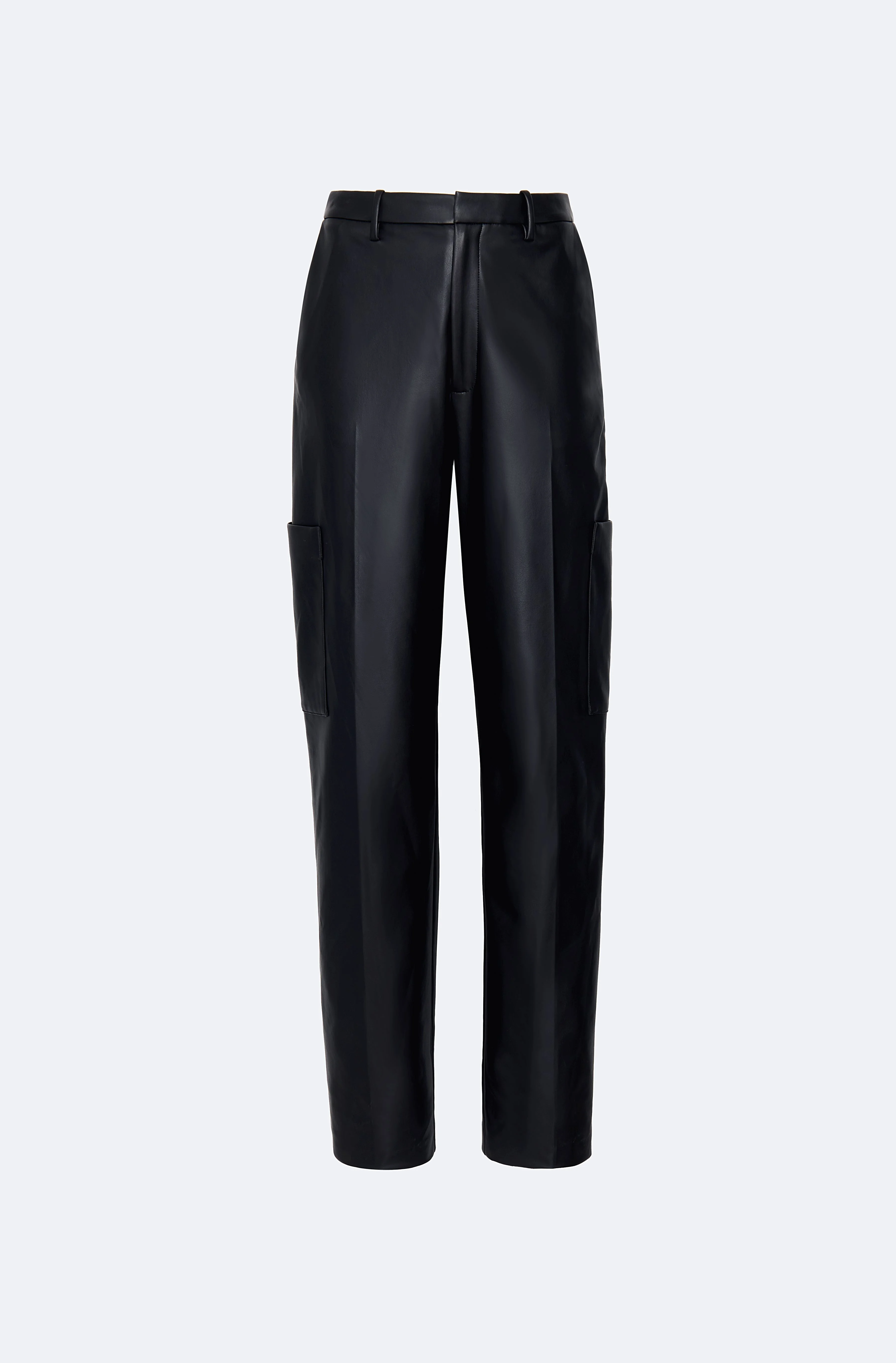 Stretch Faux Leather Tapered Trouser - 1