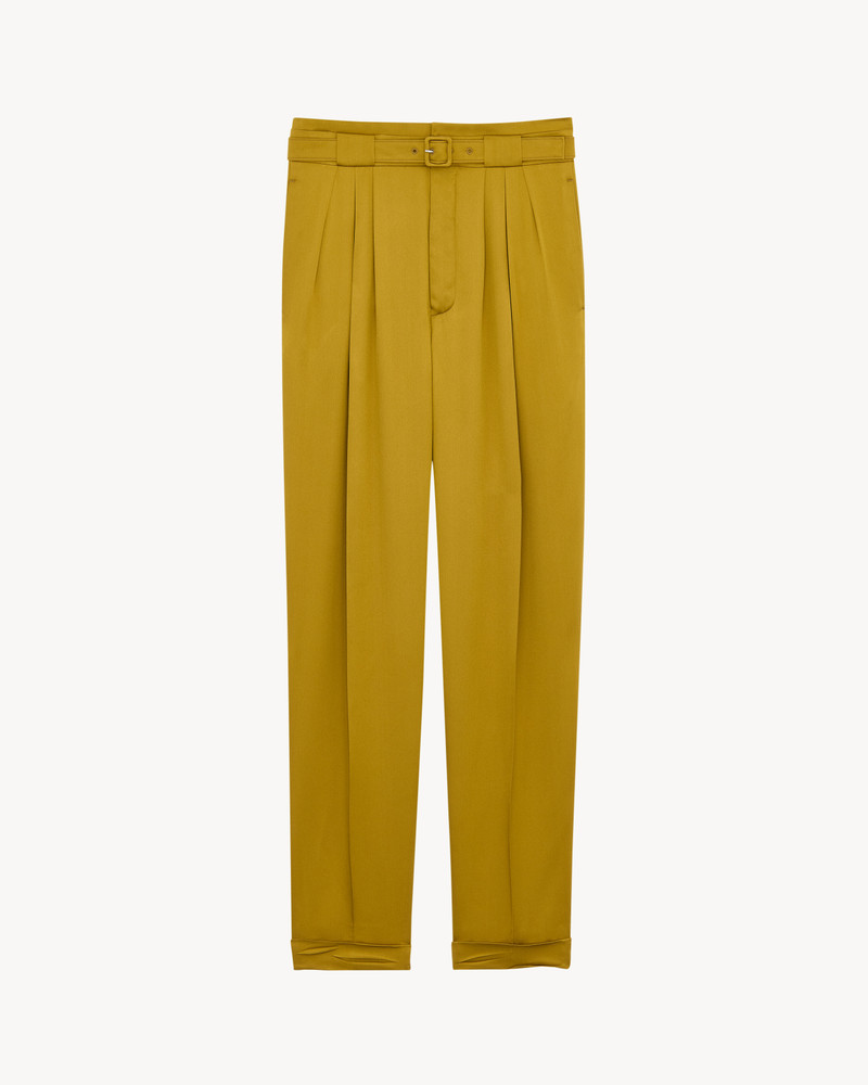 BELTED PANTS IN SILK DUCHESS SATIN 1