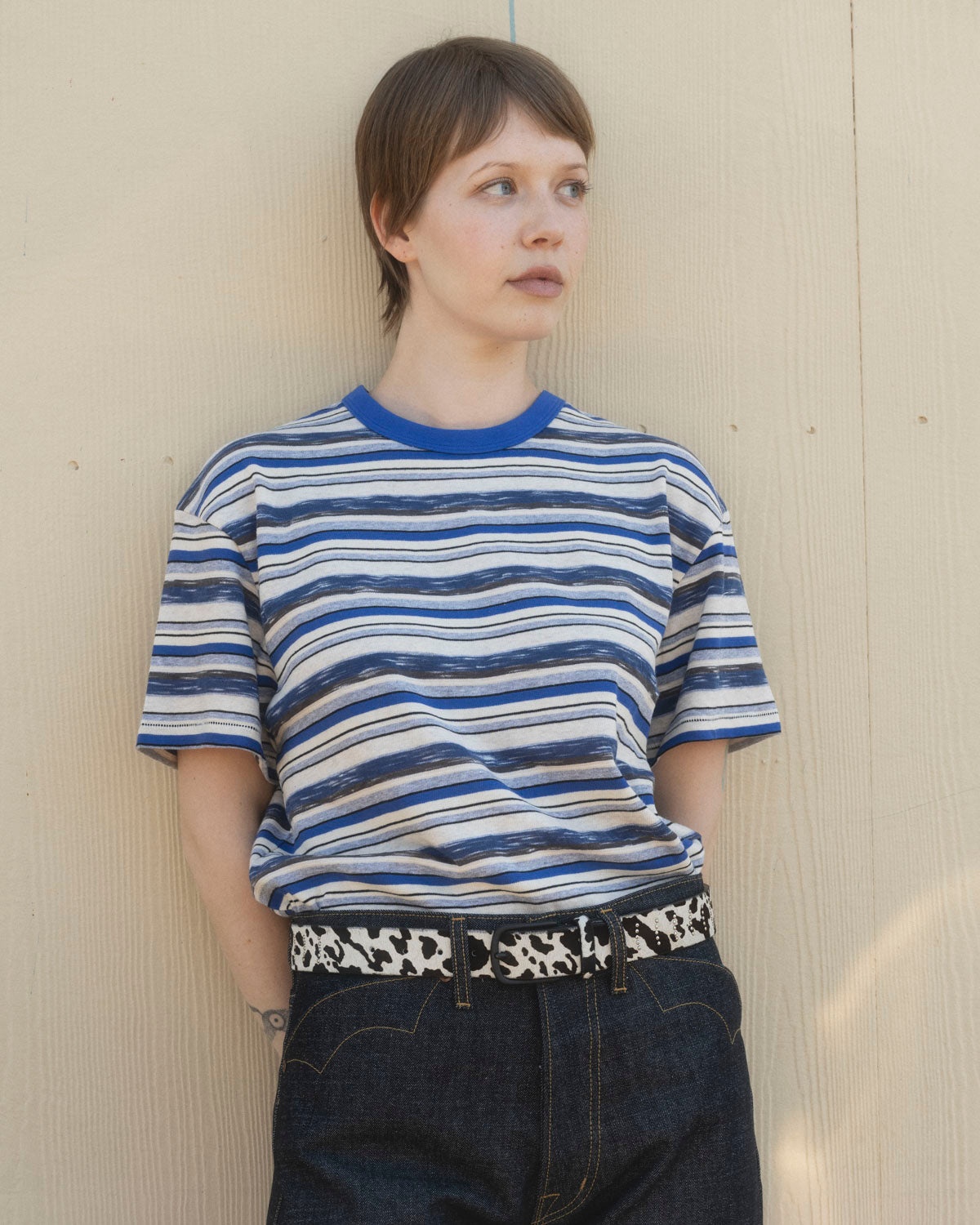 Toni Stripe T-shirt - Blue Multi - 4