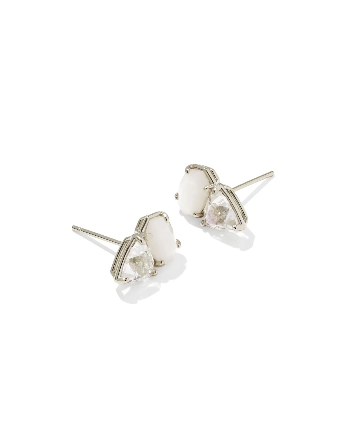 Tatum Silver Stud Earrings - 1
