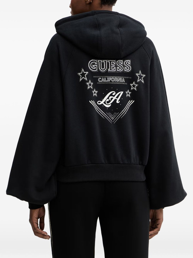 rhinestone-embellished raglan-sleeve hoodie 3