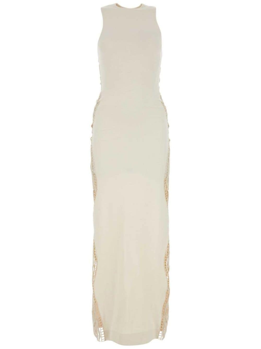 lace-panelled dress - 1