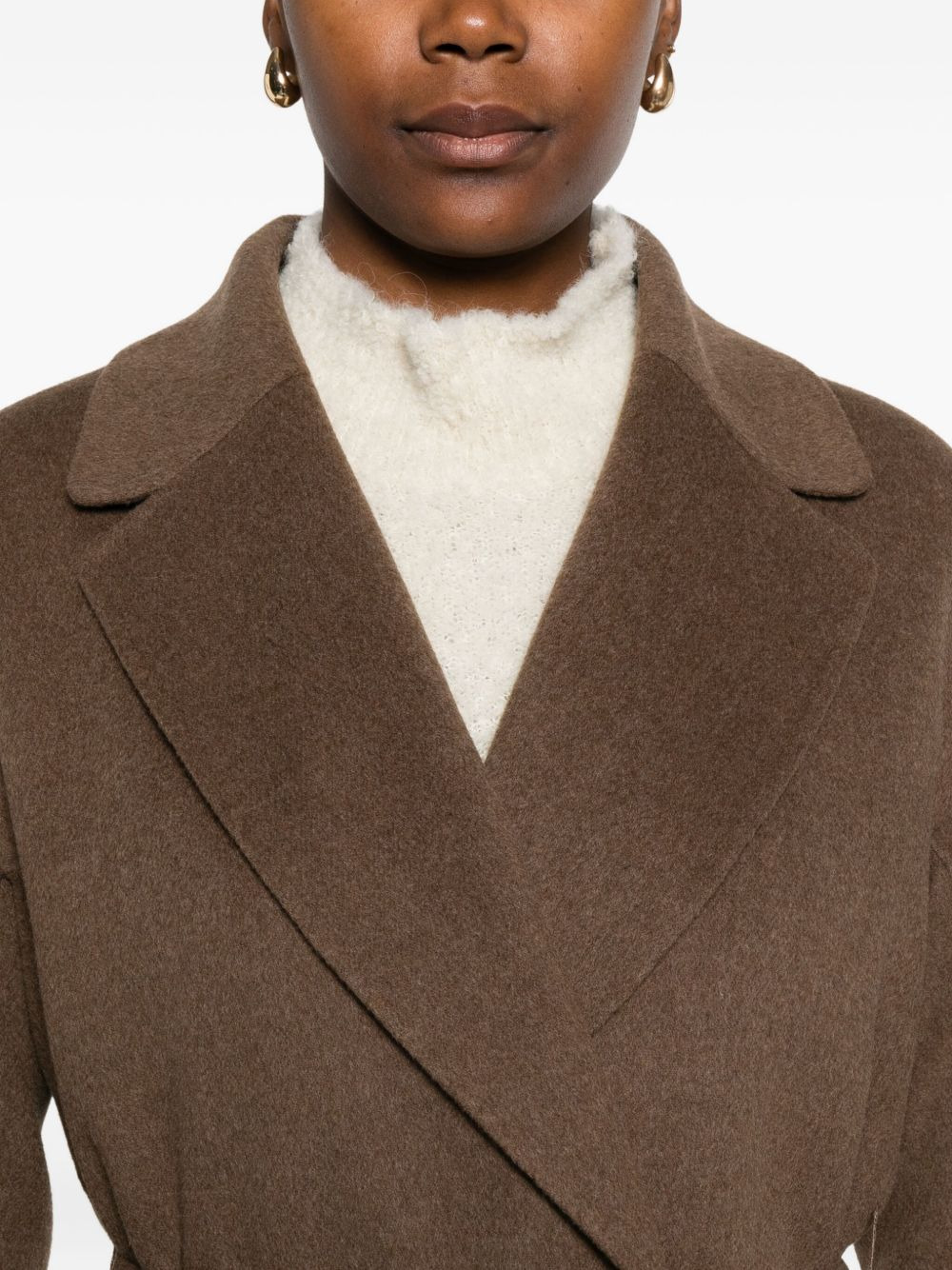 belted lapel coat - 5