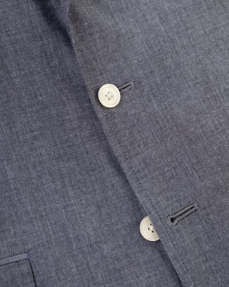J. PRESS MADE-IN-CANADA SOLID NAVY COTTON CHAMBRAY SPORT COAT outlook