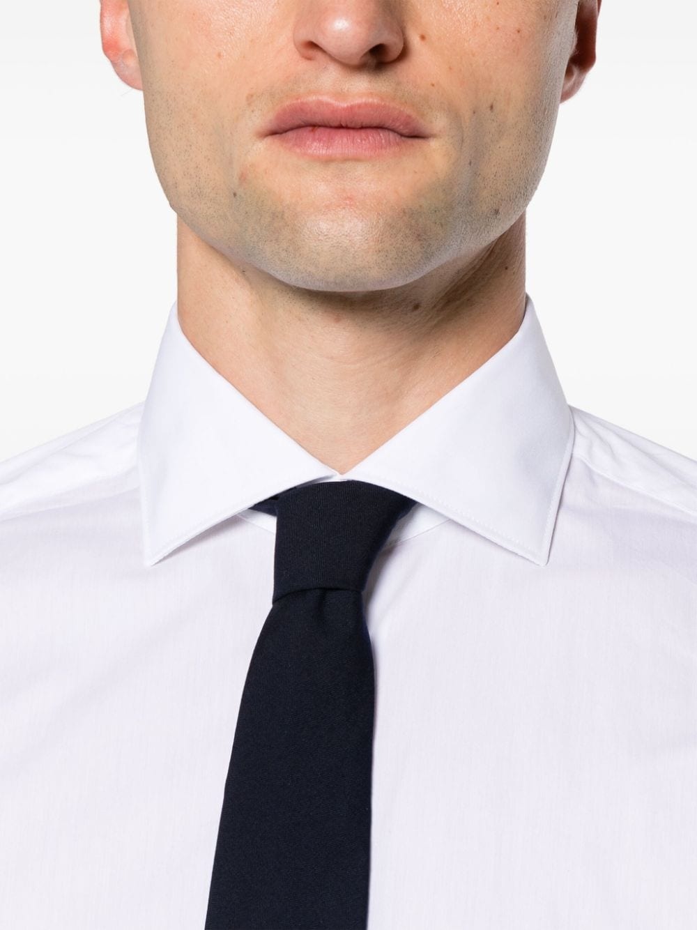 spread-collar poplin shirt - 5