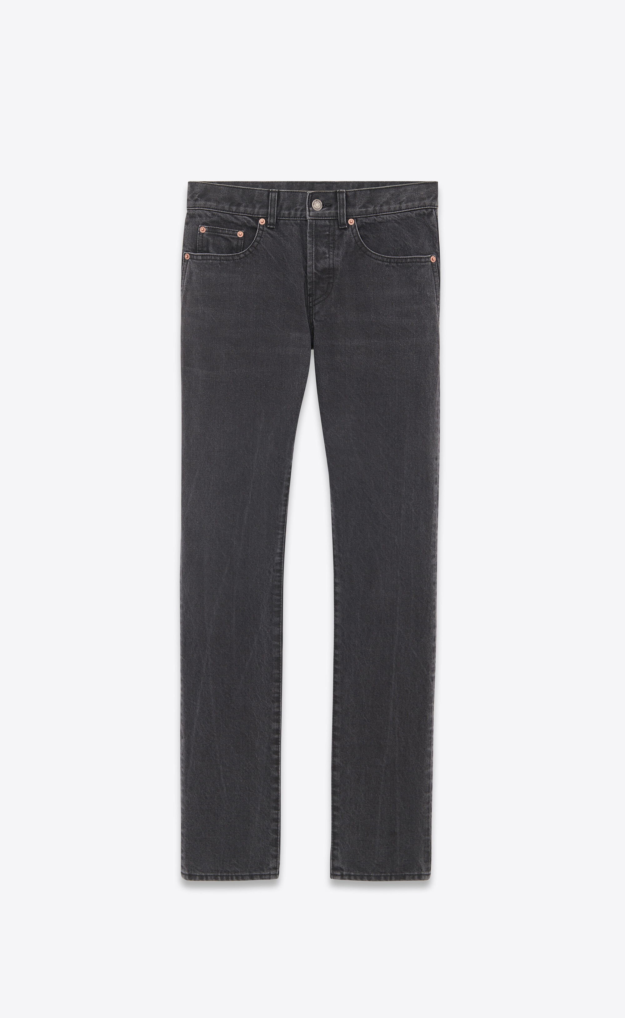 slim-fit jeans in used paris black denim - 1