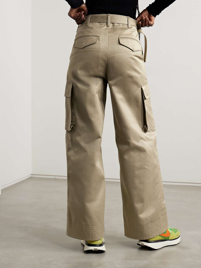 Belted cotton-twill wide-leg cargo pants 3