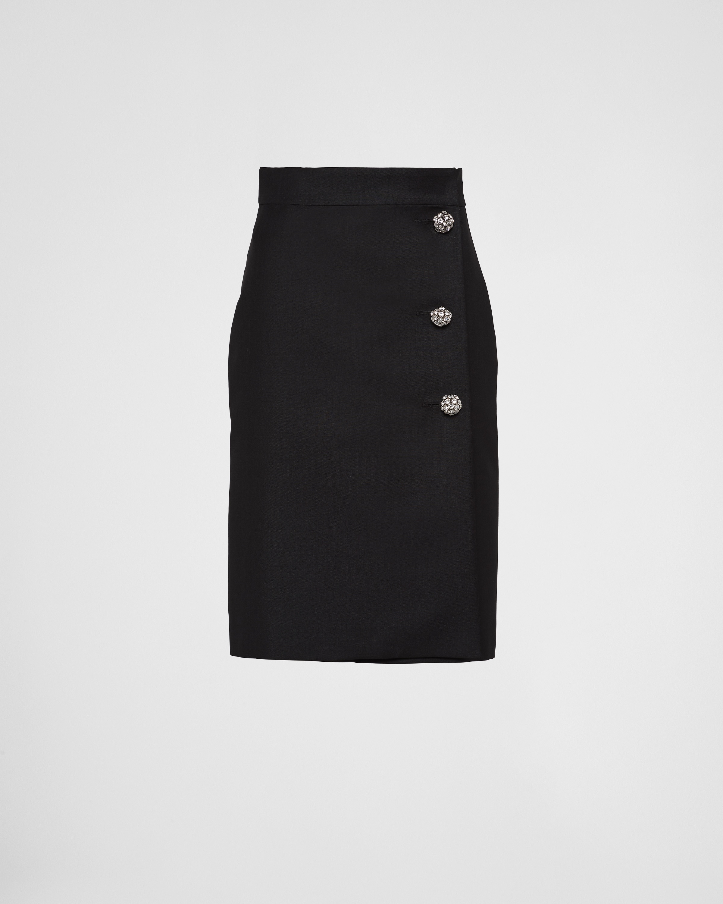 Prada キッドモヘア スカート Kid mohair skirt 関税込 Navy Kid mohair skirt | PRADA
