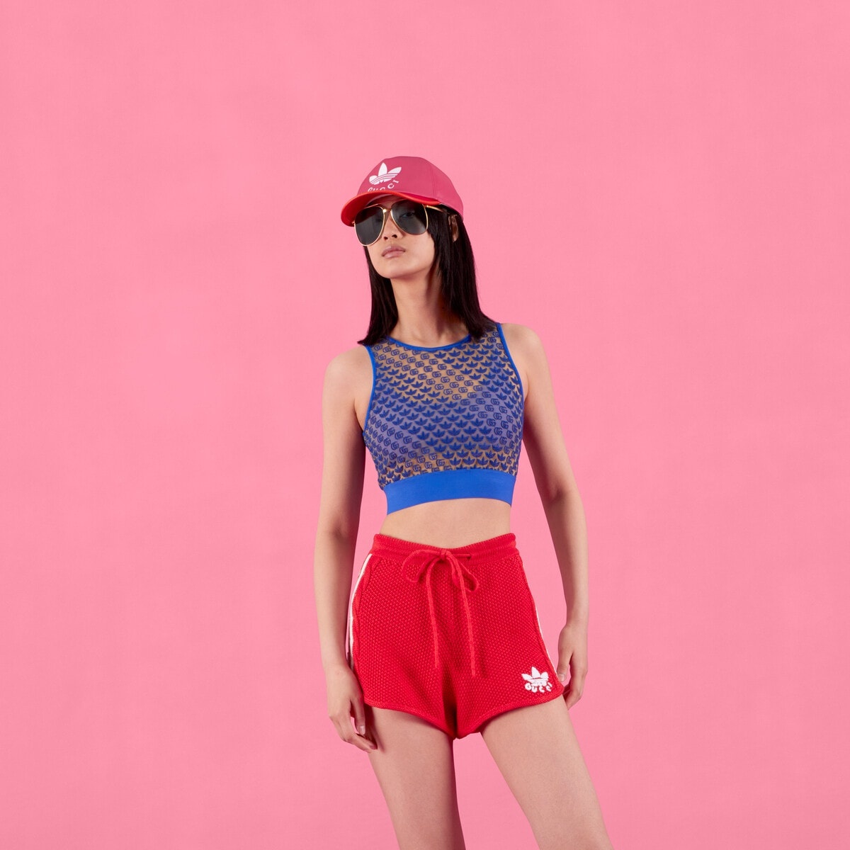 adidas x Gucci GG tulle top - 6