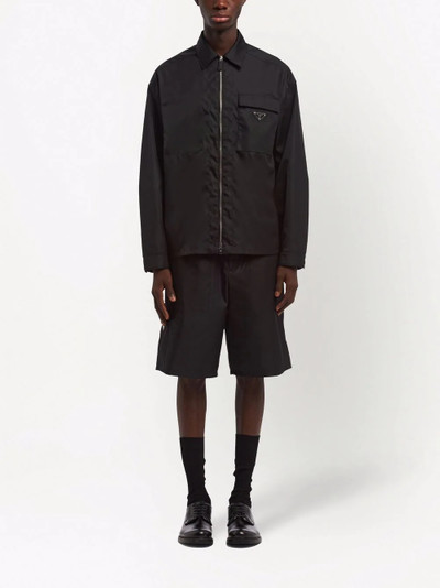 Prada zip-up long-sleeved shirt outlook