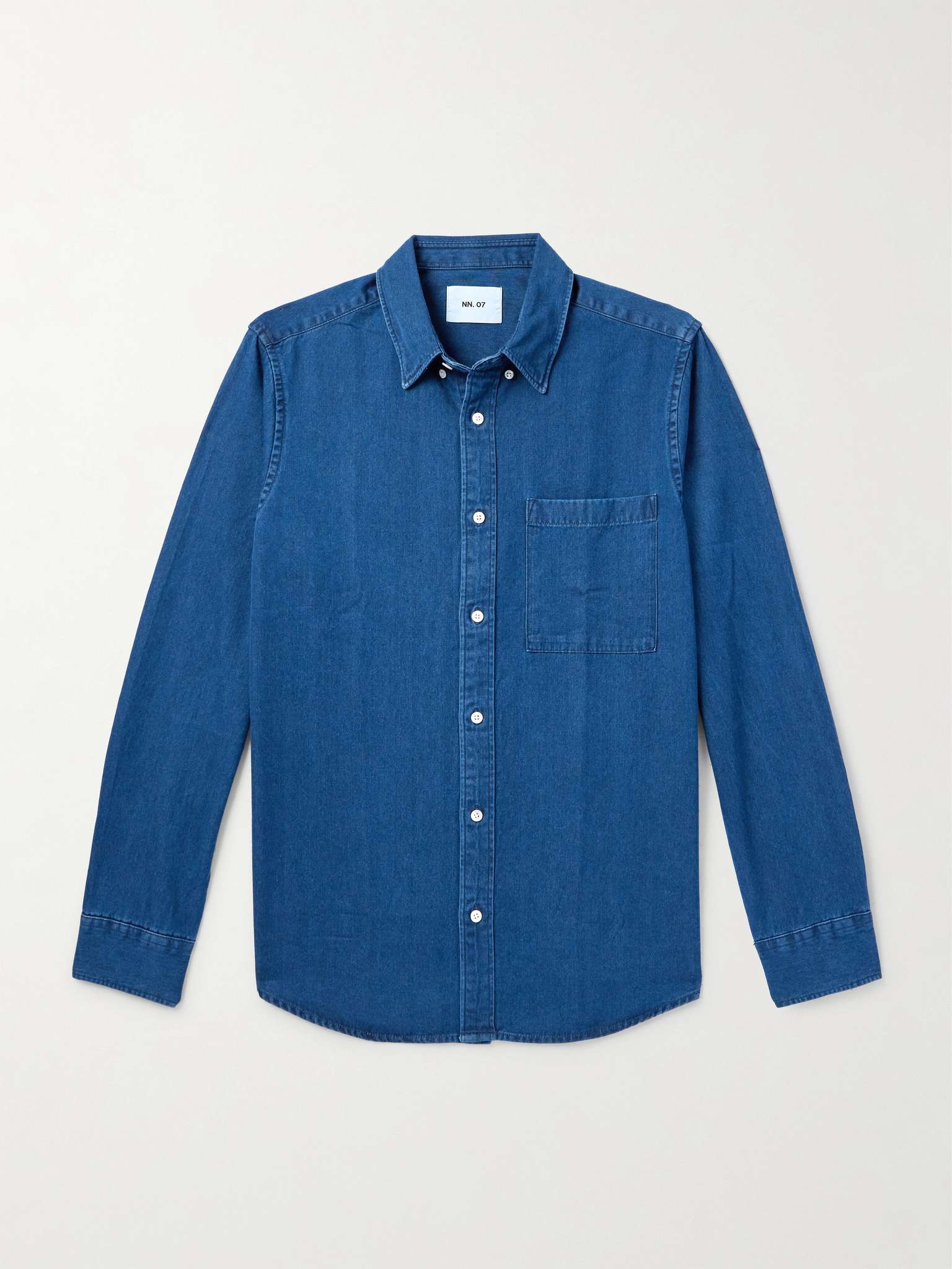 Cohen 5769 Button-Down Collar Organic Denim Shirt - 1