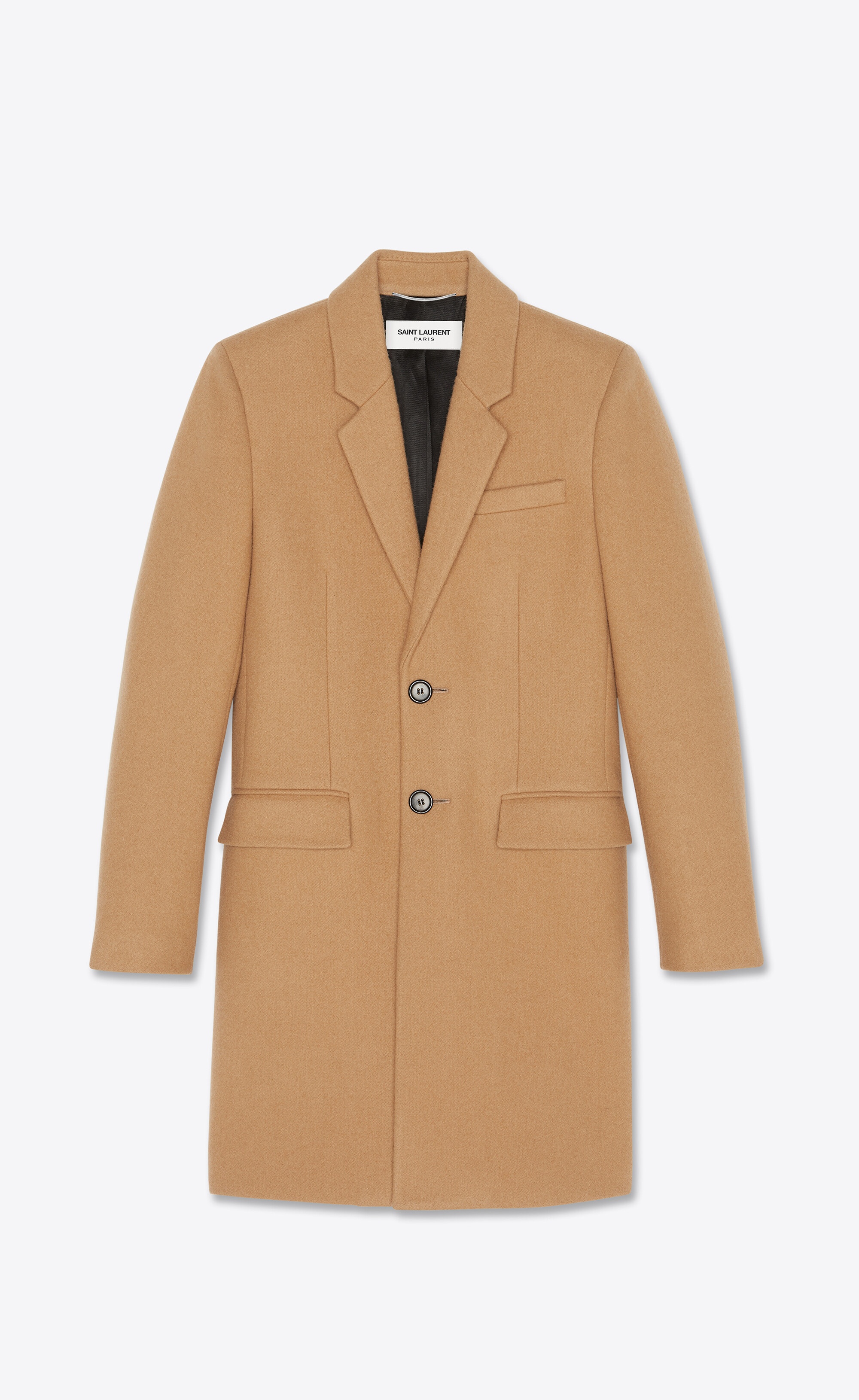 tailored coat in sablé wool felt - 1