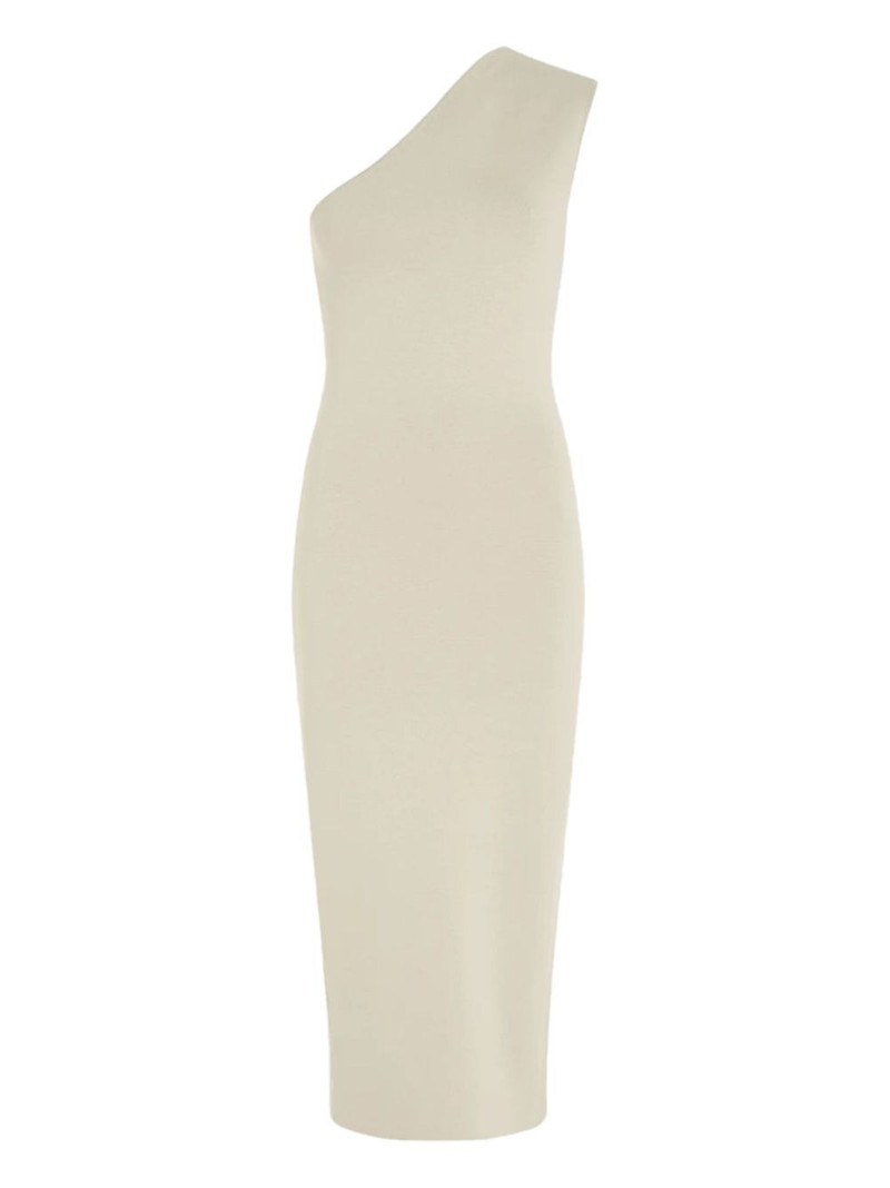 Arriba asymmetric-neck midi dress 5