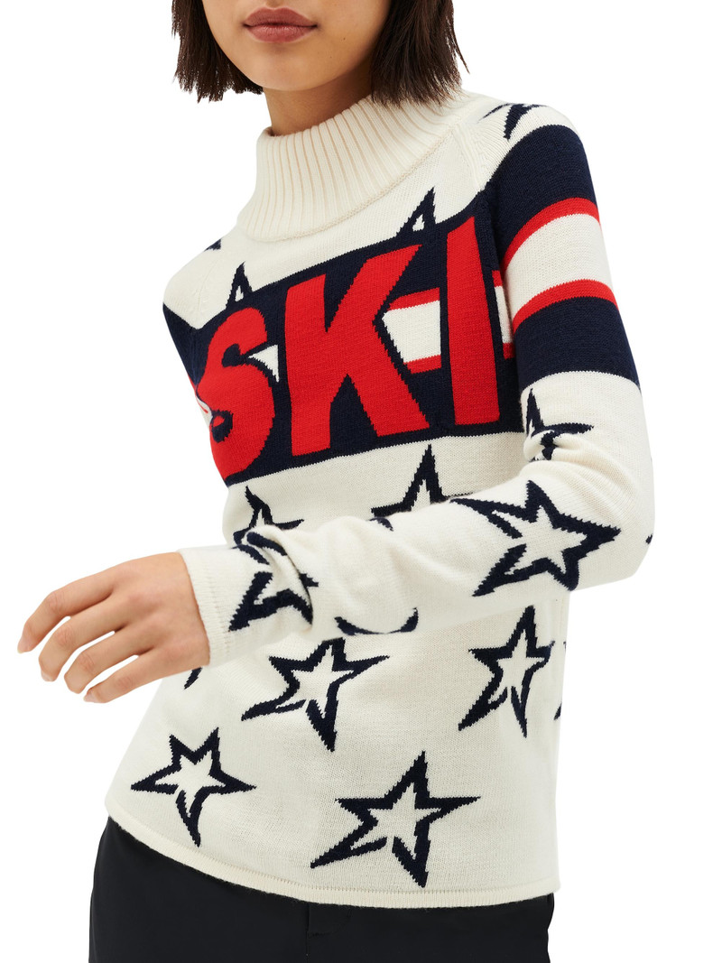 Women's Brixen Wool Sweater - Snow White 7