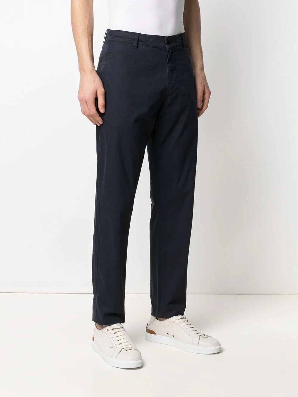 straight-leg cotton trousers - 3